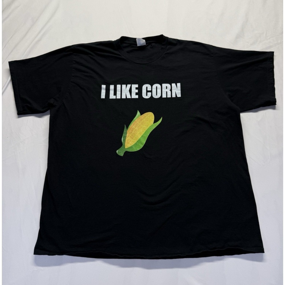 I‎ Like Corn T Shirt Mens 3XL Black funny graphic tee humor meme shirt